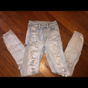 Super ripped stretch high waist jeans